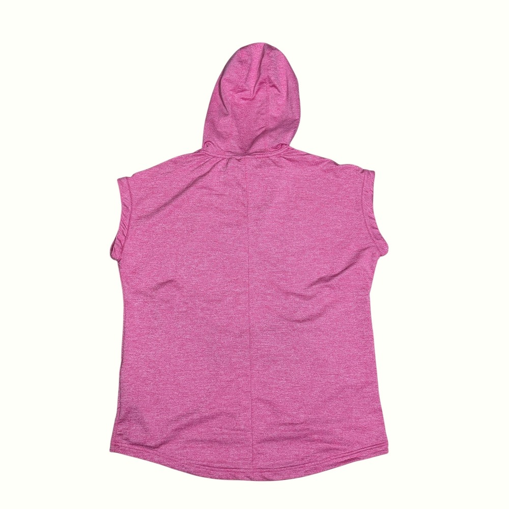 Merrell Women Pink Heathered Short Sleeve Swallowtail Hoodie Pullover Pockets Lg - Picture 8 of 15